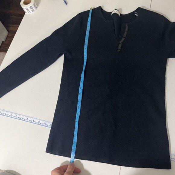 Sandro Paris Cotton Navy Sweater Womens Size S - Picture 12 of 13